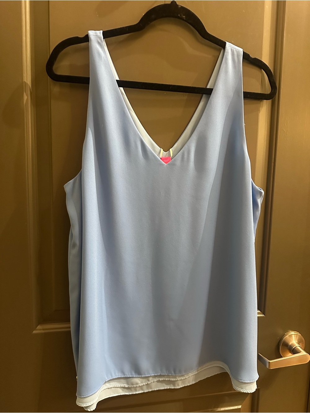 Lilly Pulitzer Florin Sleeveless Light Blue V-Neck Camisole